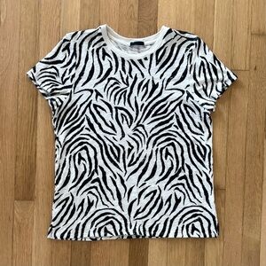 Vintage ATM Anthony Thomas Melillo Shirt Rare Zebra Y2K Print AOP Womens Large